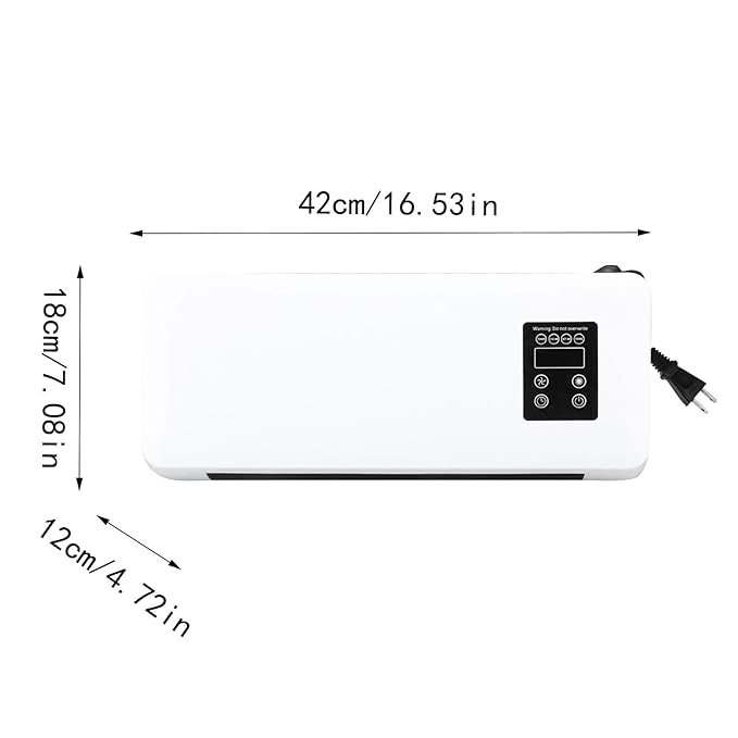 Portable Wall Mounted Mobile Ductless Air Conditioning With Remote, 2024 Mini Split AC/Heating System, 2 In 1 Wall Mounted Air Electric Fan For Bedroom Living Room Kitchen (U.S. regulations)