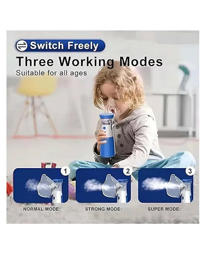 IMPORTED Portable Mesh Nebulizer No Noise, High Nebulization Rate, Personal Inhalers for Breathing Problems