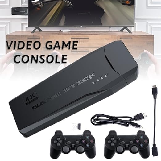 GameStick 2.4G Wireless Controller 4K HD Console Built-in 10k+ Retro Games A1 Black Edition (Code in the Box - for PC)