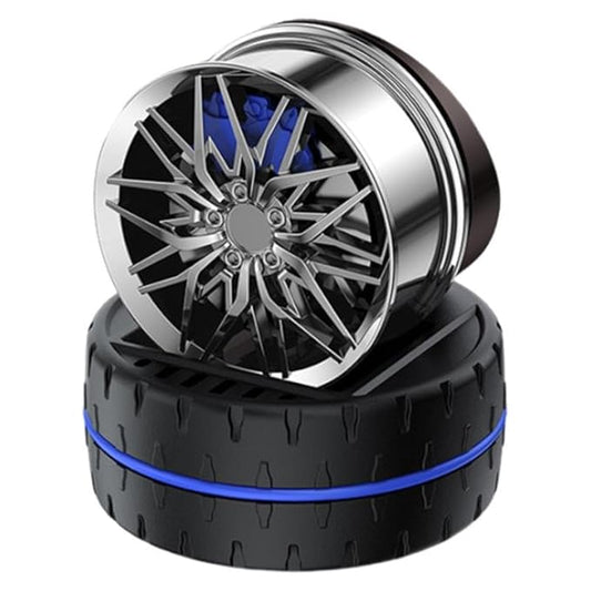 BKN Luxury Stylish Solar Powered Wheel Rotating Perfume Diffuser | Air Freshener Vehicle Automotive Dashboard Perfume | Auto Fragrance Scents | Car Interior Decoration