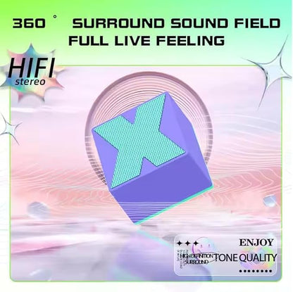 New Powerful X1 Wireless Bluetooth Speaker, 360° Surround Sound, Powerful Bass, Phantom Colour Contrast, 122g Lightweight Design