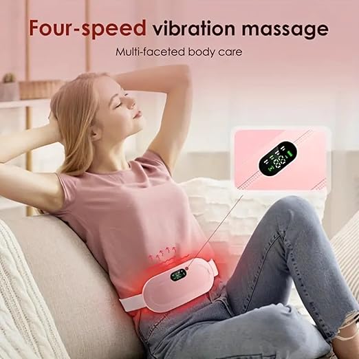 Period Cramp Relief Massager With Heating Pad For Back Pain|Cramp free- Period Cramp Relief Heater & Massager|Works As Periods Pain Relief Products|Periods Cramps Relief Machine।Stomach,Back or Belly Heating Pad for Women & Girl